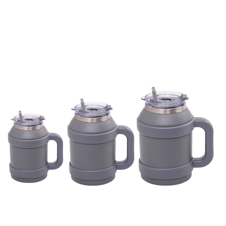 Large Capacity Double Wall Vacuum Cup With Handle