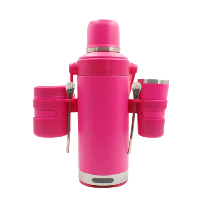 2-34 Bluetooth Speaker Themos Pot With Double Wall Stainless Steel Lid With 2 Handles