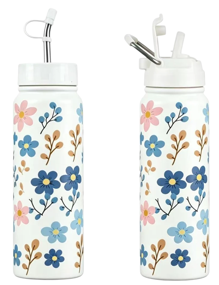 Thermos Sport Bottle With WITH 2 LIDS ( 1 Lid For Direct Drinking. And 1 Lid For Mate Drink Lid ) suppliers